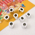 Silver-Plated Letter Beads O Hole Diameter about 6mm