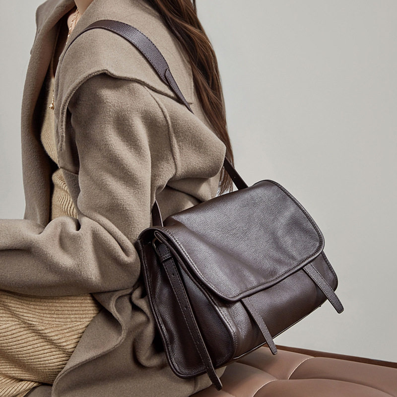 Sheep Pony头层小牛皮包包小众复古背包托特通勤松弛真皮单肩斜挎,箱包皮具/热销女包/男包,通用款女包,淘宝优惠券,粉丝福利购,淘宝优惠卷