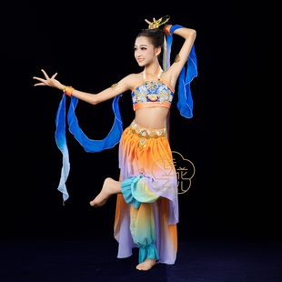 桃李杯升莲敦煌儿童舞蹈服飞天汉服舞蹈服装古典舞演出服女艺考