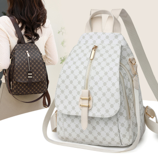 百搭简约软皮多用单肩包 字母印花小背包韩版 双肩包女2023新款 时尚