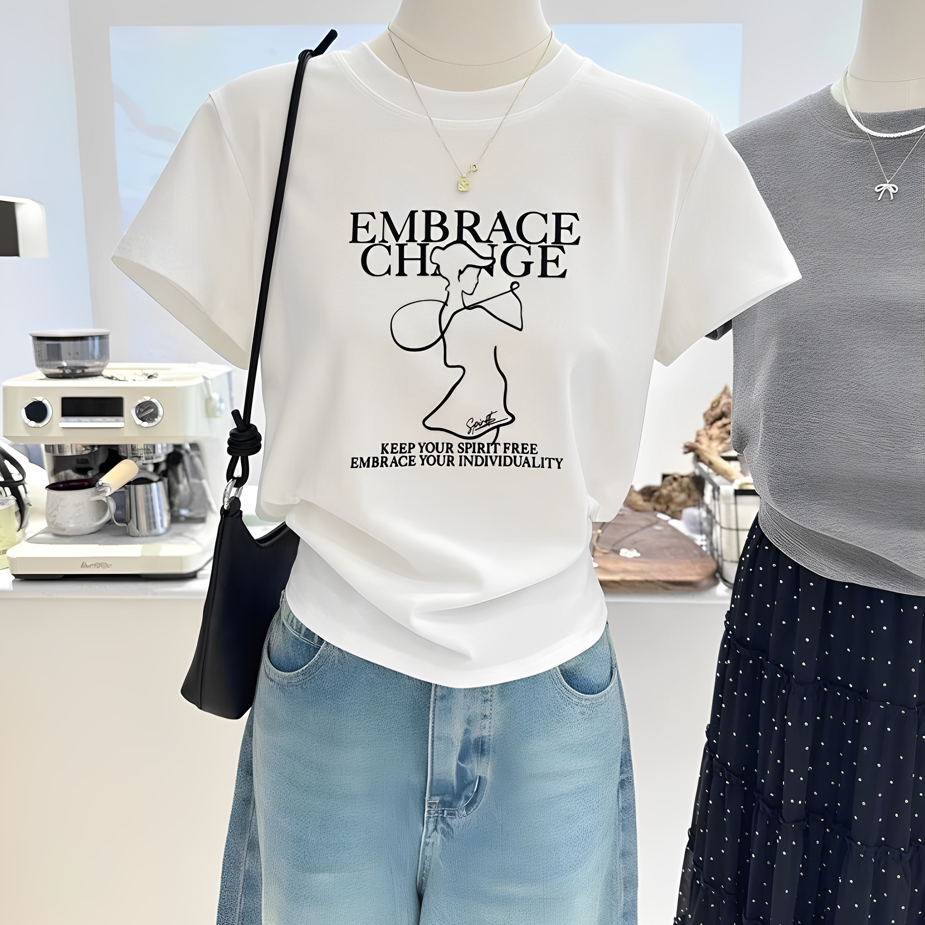 杭州四季青高端货意法女装egg字母印花短袖T恤纯棉正肩显瘦上衣夏