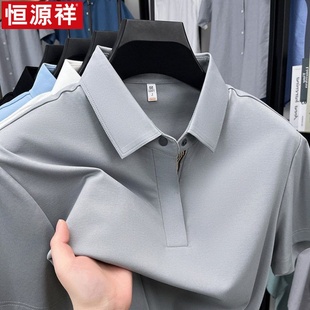 上衣爸爸装 恒源祥夏男士 男半袖 短袖 百搭上 t恤高端纯色翻领polo衫