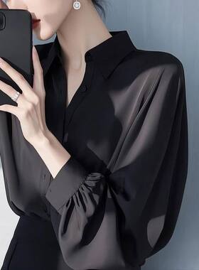 法式时尚长袖衬衫女士春