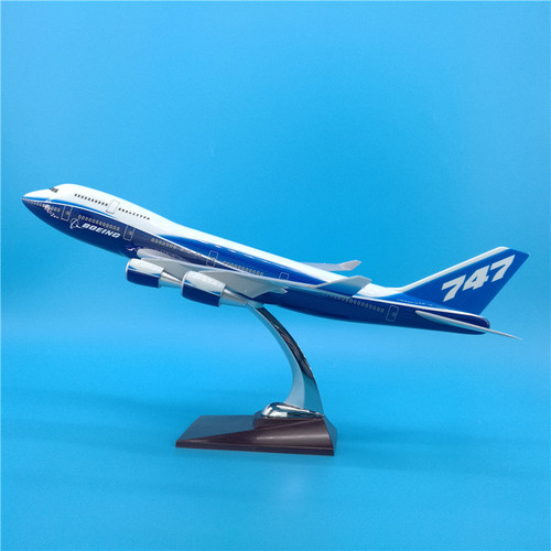 47cm波音B747原型飞机模型礼品摆件收藏B747-400定制公司广告Logo