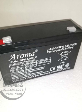 Aroma 3FM10 6v10AH儿童电动车电瓶玩具童车遥控汽车摩托车蓄电池