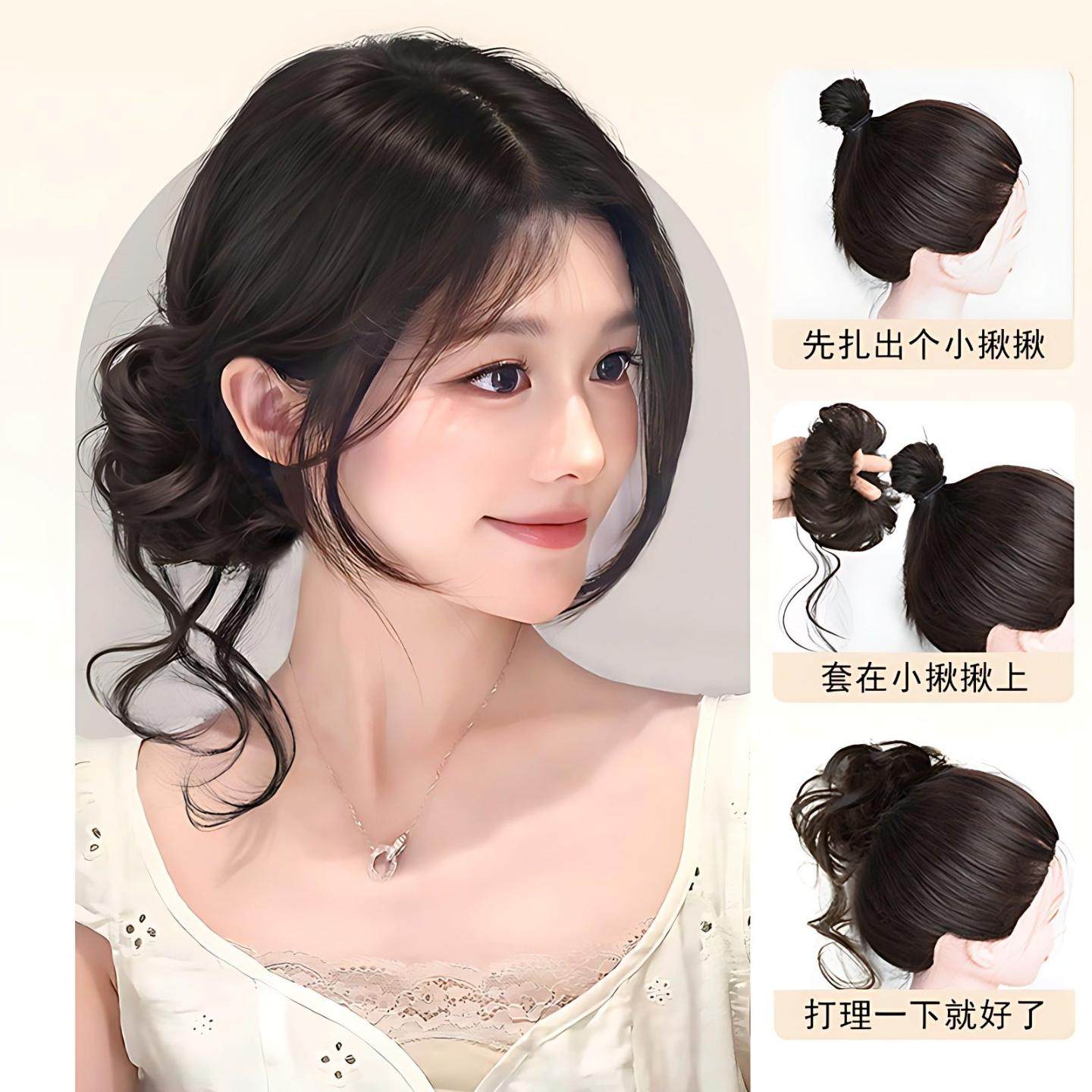 龙须丸子头假发发圈仿真发增发量自然蓬松花苞头懒人盘发头饰现货,美发护发/假发,发包/丸子,淘宝优惠券,粉丝福利购,淘宝优惠卷