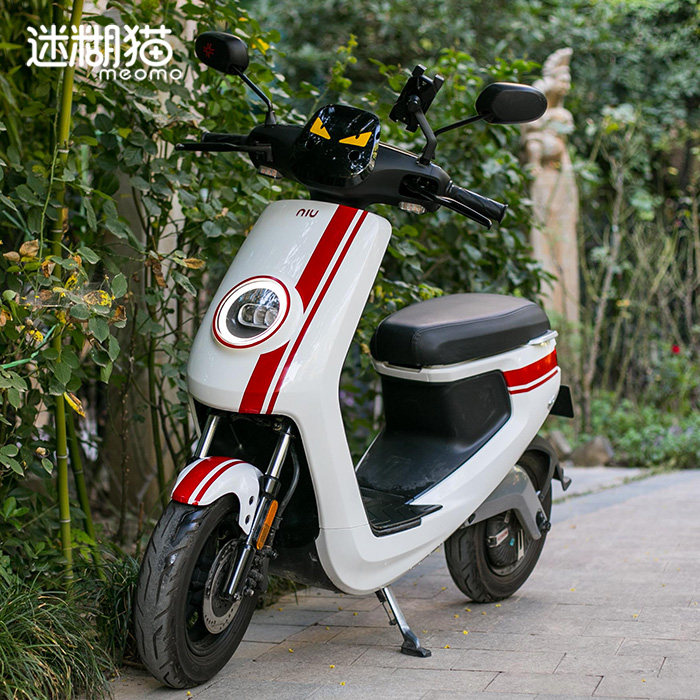 小牛电动车贴纸M1M+N1SU1红色条纹改装个性装饰防水车身贴改色贴