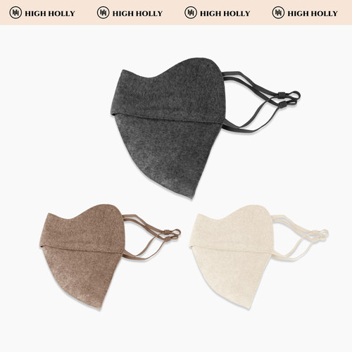 highholly真丝羊毛口罩秋冬防寒