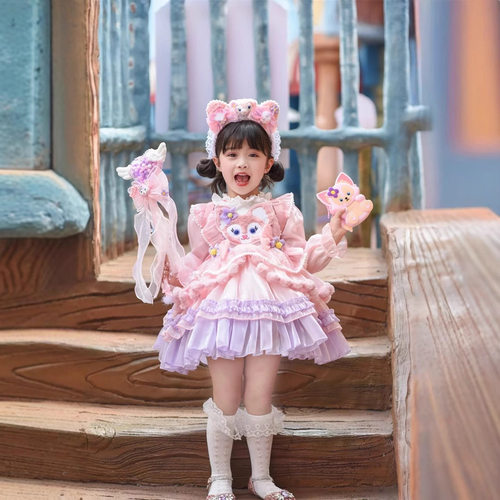 玲女童公主万圣节裙子生日娜贝cos儿童裙儿丽塔服装甜美洛