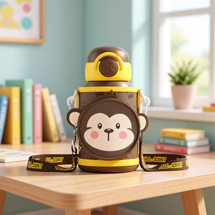 优仅保温杯儿童316不锈钢高颜值水杯子便携可爱小学生吸管大容量