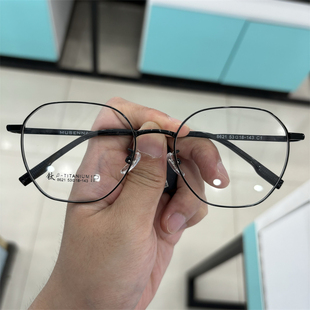 musenna木森纳眼镜框titanium ip眼镜架黑多边形8621 53 18-143