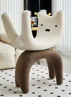 液体猫咪网红换鞋凳家用北欧矮凳玄关入户凳梳妆凳卡通动物穿鞋