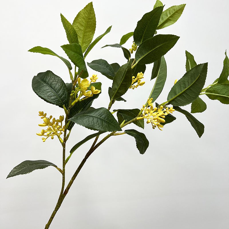 高仿真树叶桂花树枝树木装饰