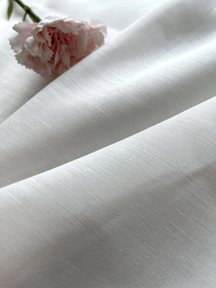 砂洗竹节天丝亚麻汉服古风面料本白色麻本色染色印花按米LTe3021