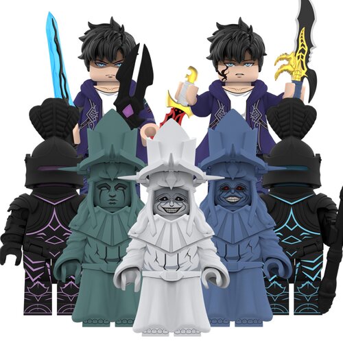 适用乐高积木人仔我独自升级程肖宇神之石像士兵拼装玩具DY577583