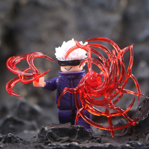 适用国产咒术回战积木人仔五条悟FD607-609第三方拼装玩具礼物