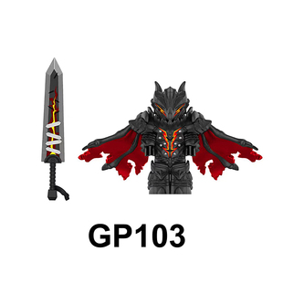 适用乐高烙印战士格斯狼王战马坐骑重甲人仔第三方积木人仔玩具