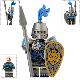 适用乐高积木人仔抽抽乐中古城堡狮子海盗黑骑士拼装玩具VP117