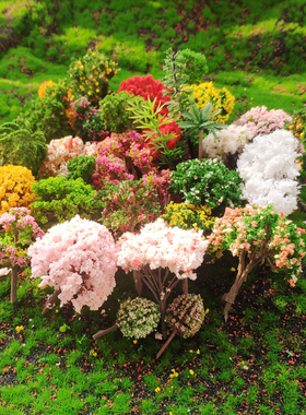 微景观仿真树多肉组合材料