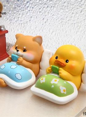 可爱小摆件解压桌面车载装饰柴犬车内饰品治愈系情绪稳定解压礼物