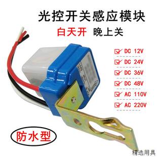 白天开晚上关光控感应开关模块AS-10路灯自动控制器防雨12V24V220