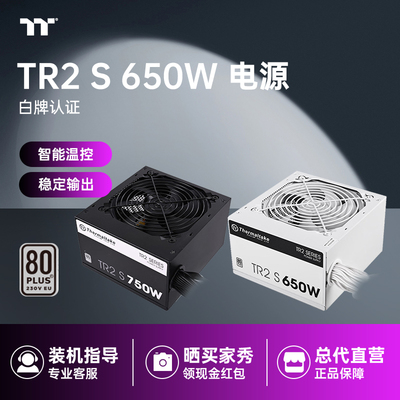 TT电脑电源白牌温控白色电源