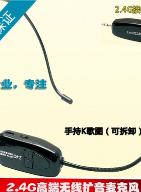 SOLESTE 2.4G无线麦克风领夹式头戴式直播K歌录音教师导游FM话筒