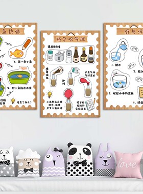 科学实验区角牌布置墙贴幼儿园中小大班益智区科学区域环创装饰画