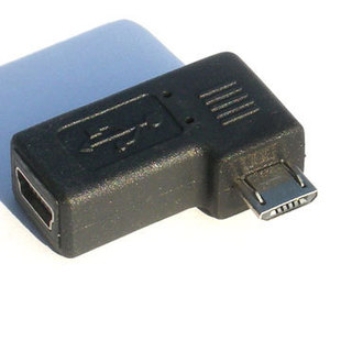 90°弯Micro USB 转换头 Micro公/mini 5P母手机转接头 USB转换头