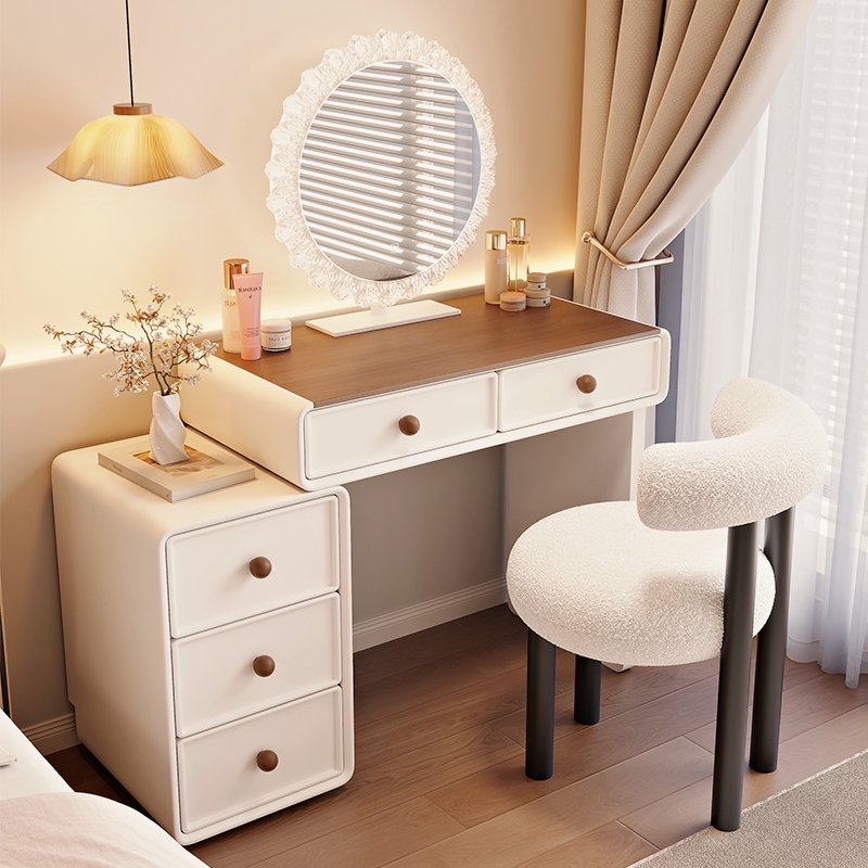 实木梳妆台现代卧室简约2025新款小户型迷你化妆桌收纳斗柜一体
