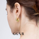 GGXR 博主fever同款 椭圆水滴耳环无耳洞耳夹