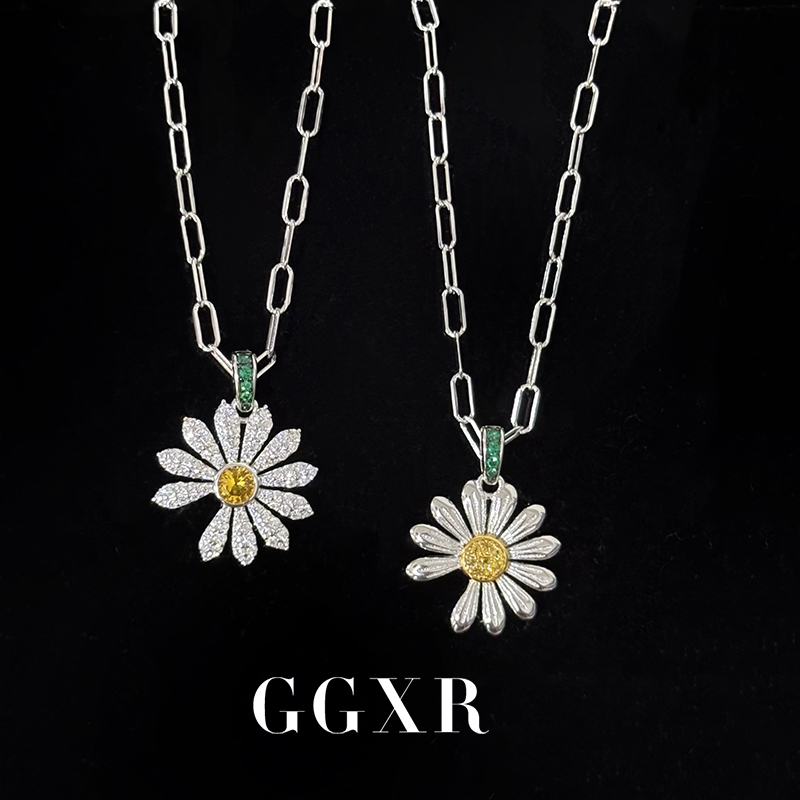 GGXR 权志龙同款 925银小雏菊项链轻奢高级感男女锁骨链