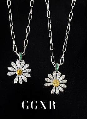 GGXR 权志龙同款 925银小雏菊项链轻奢高级感男女锁骨链