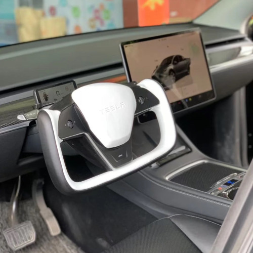 适用特斯拉yoke半幅双拼方向盘Model3/Y毛豆Y加热改装毛豆3通用