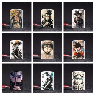 高颜值海贼王火影动漫卡通煤油创意防风打火机私人定制照片送礼男