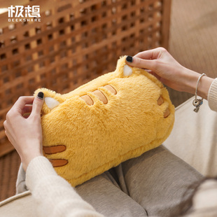 switch收纳包卡通毛绒包包OLED斜挎大脸猫大容量单肩包保护套