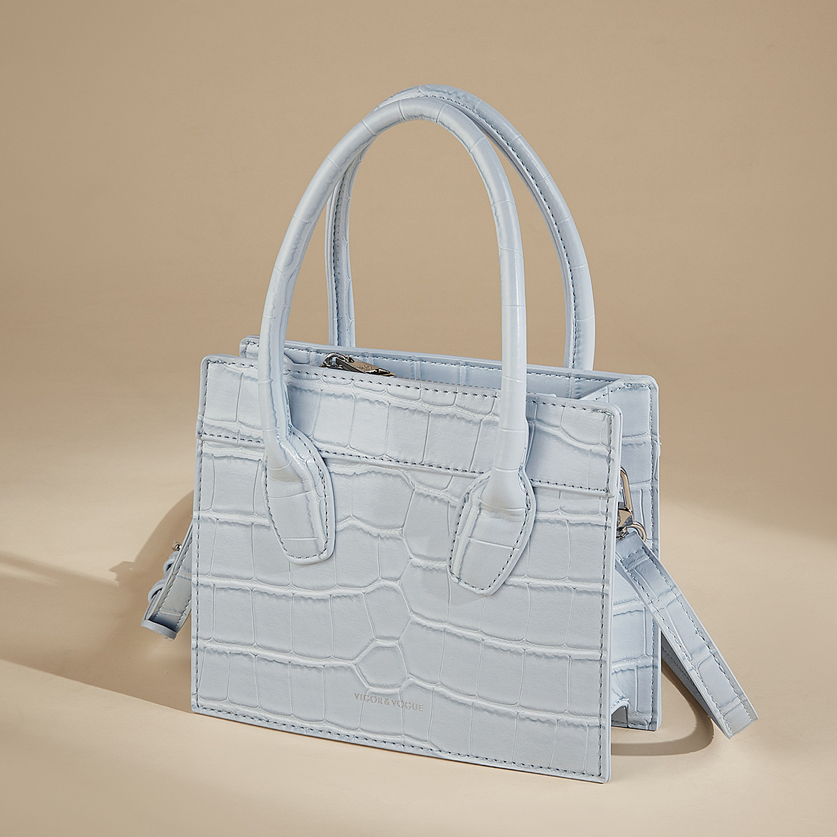 卓诗尼女士包包新款复古竖版方形包时尚百搭斜跨手提包韩版通勤