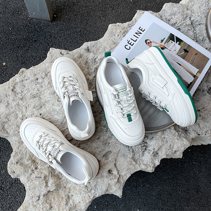 金佰川春秋季撤柜正品女士板鞋圆头系带深口运动休闲板鞋小白鞋潮