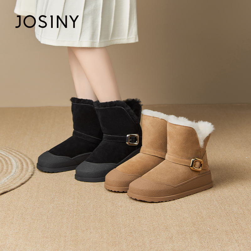 加绒撤柜正品冬季中筒金属合成革