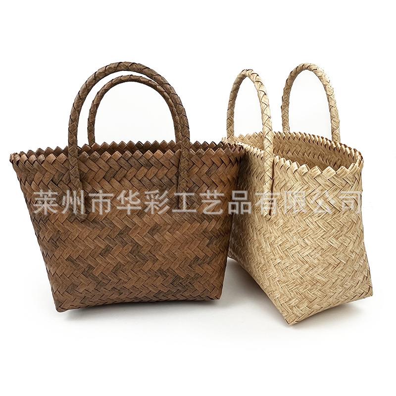 2025夏季藤编菜篮子复古简约包包