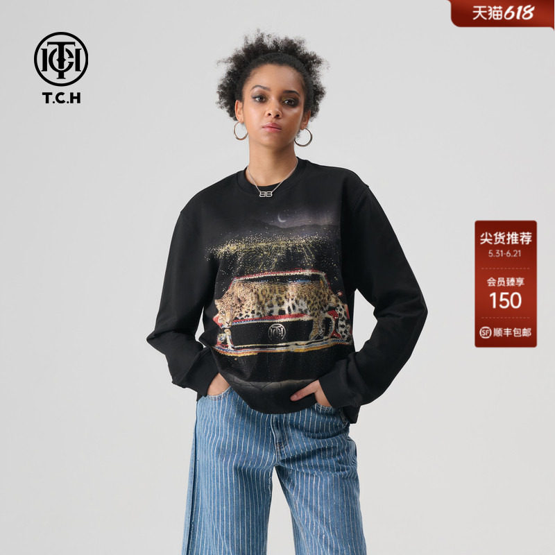 【赵品霖同款】TCH时尚经典长袖T恤男女款2026春夏新款T72A086049