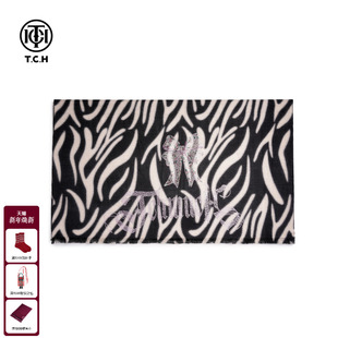 TCH轻奢蝴蝶结烫钻黑白条纹秋冬款 保暖百搭披肩围巾女T75D45E5006