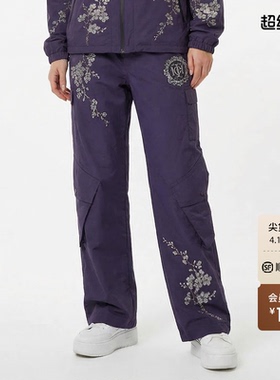 TCH烫钻梅花工装休闲裤女潮牌百搭宽松显瘦直筒裤男T78A20E1255
