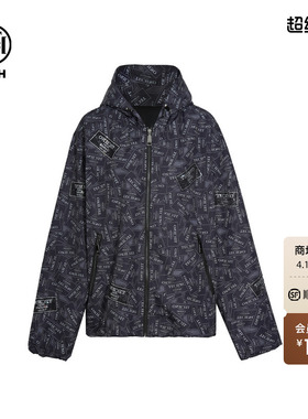 TCH轻奢时尚字母印花潮牌宽松连帽夹克外套男女同款T75C27E9001