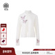 TCH私服潮牌烫钻蝴蝶白色高领针织衫 秋冬新款 T72C09E5166