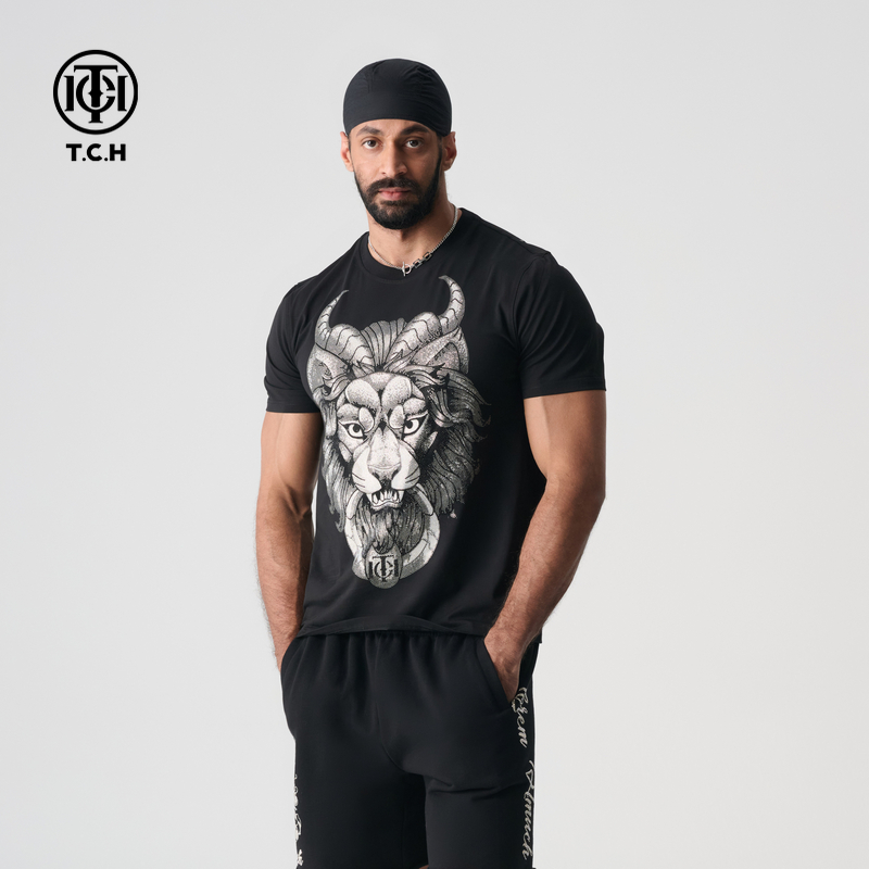 TCH烫钻夏季新款短袖T恤男女同款