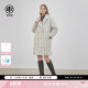 TCH时尚 潮牌翅膀烫钻灰色简约廓形翻领大衣风衣外套女T78A28E1001