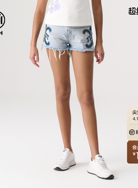 TCH轻奢夏季新款烫钻个性辣妹时尚牛仔超短裤女T72B218021