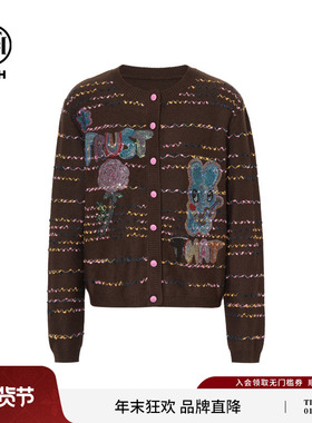 TCH私服烫钻25秋季新款慵懒风时尚休闲针织开衫上衣女T75C43E1026