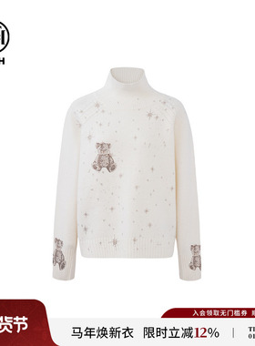 TCH私服时尚潮牌老钱风小熊烫钻衫针织衫女秋冬新款T72C09E5065